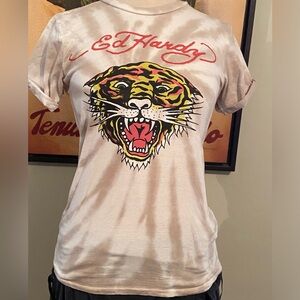 Ed Hardy vintage tie dye shirt sleeve tee shirt size Small